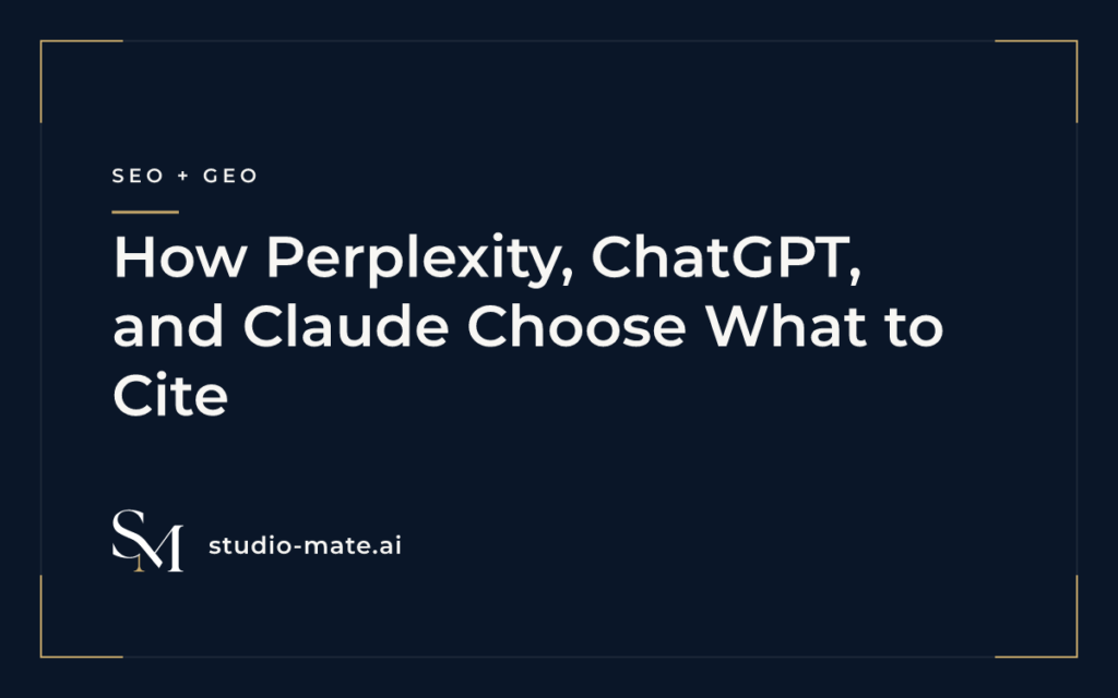 How Perplexity, ChatGPT, and Claude Choose What to Cite