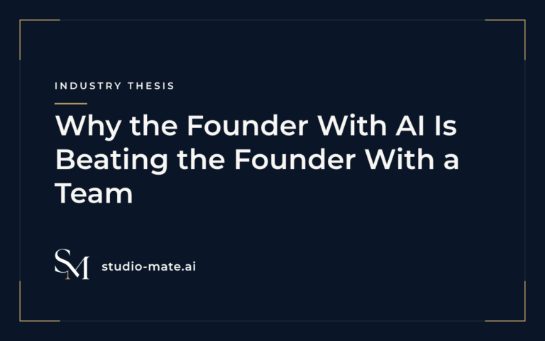 Why the Founder With AI Is Beating the Founder With a Team