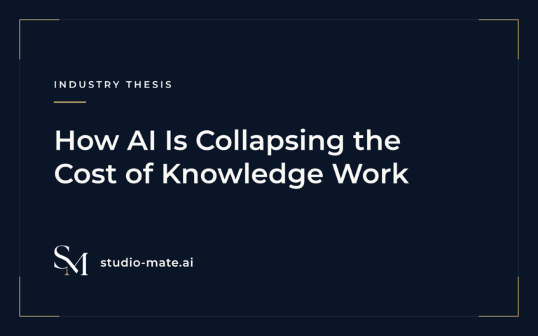 How AI Is Collapsing the Cost of Knowledge Work