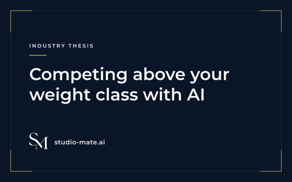 Competing above your weight class with AI