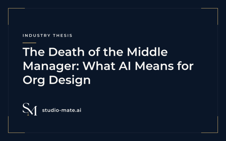 middle management - The Death of the Middle Manager: What AI Means for Org Design