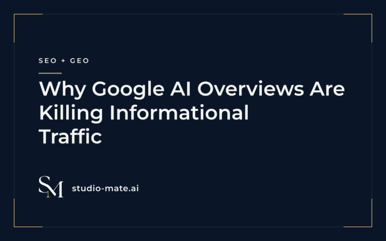 Why Google AI Overviews Are Killing Informational Traffic