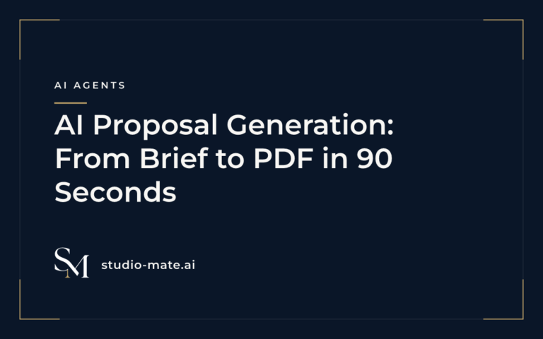 proposal generation - AI Proposal Generation: From Brief to PDF in 90 Seconds