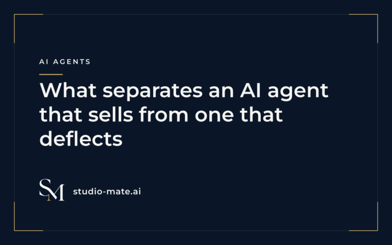 What separates an AI agent that sells from one that deflects