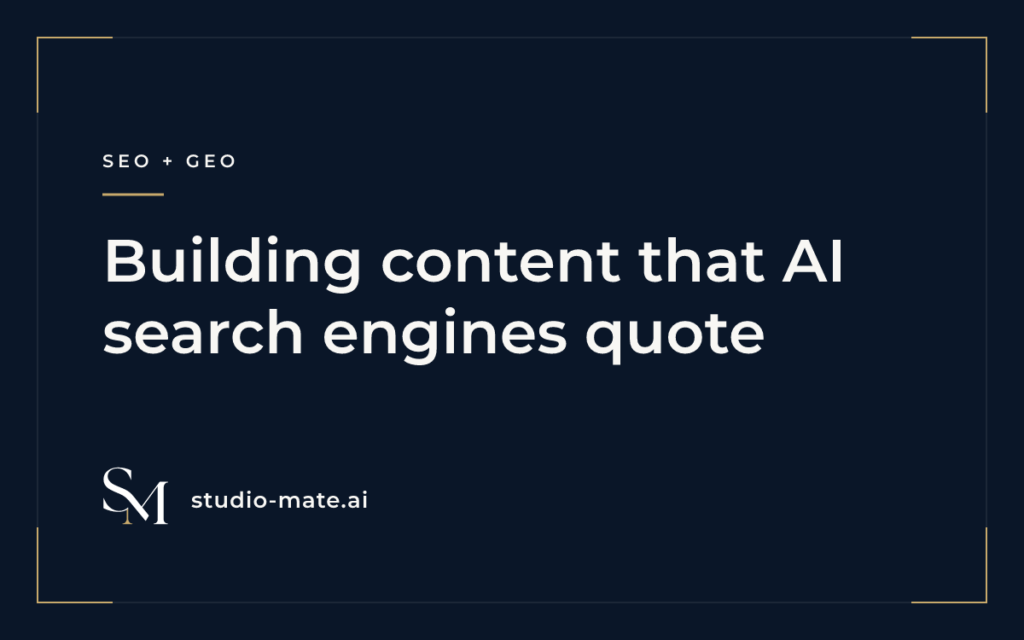 Building content that AI search engines quote