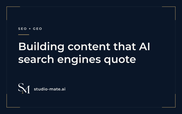 Building content that AI search engines quote