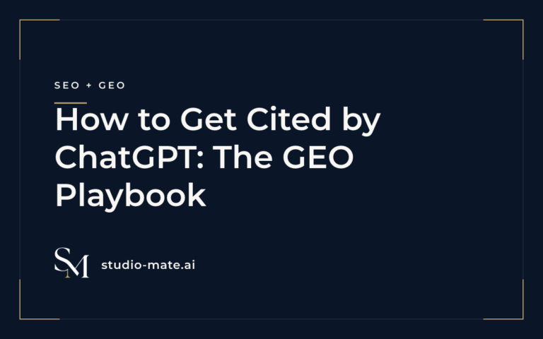 How to Get Cited by ChatGPT: The GEO Playbook