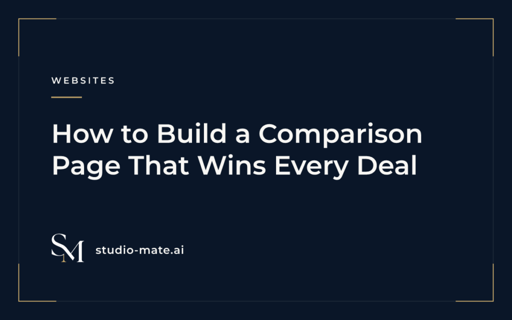 comparison page - How to Build a Comparison Page That Wins Every Deal