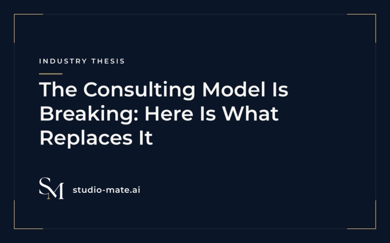 The Consulting Model Is Breaking: Here Is What Replaces It