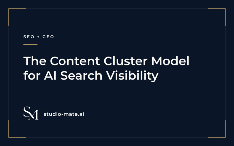 The Content Cluster Model for AI Search Visibility