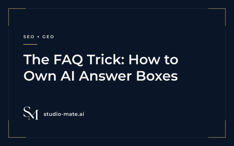 AI answer boxes - The FAQ Trick: How to Own AI Answer Boxes