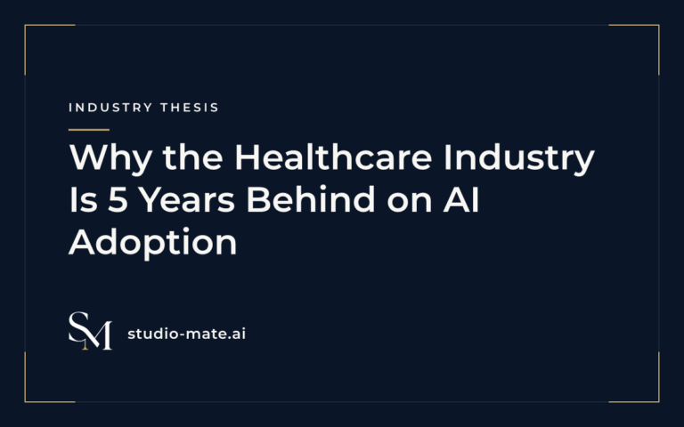 Why the Healthcare Industry Is 5 Years Behind on AI Adoption