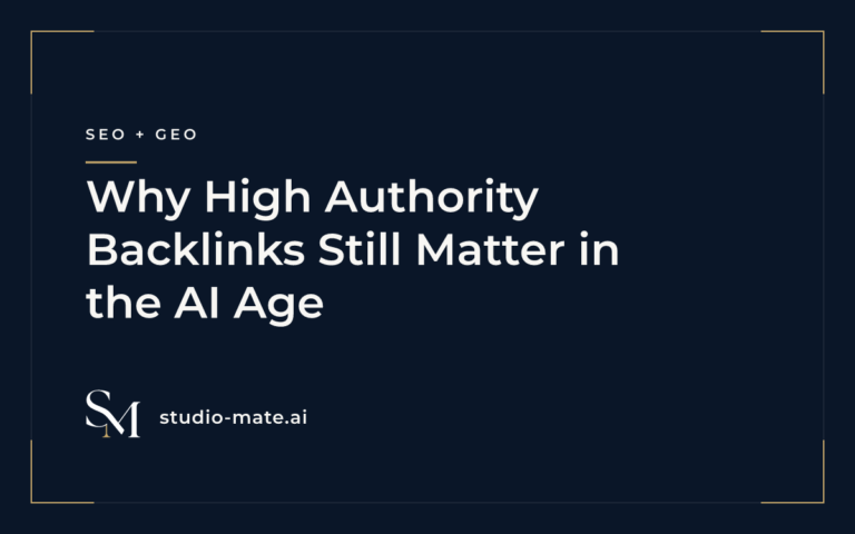 Why High Authority Backlinks Still Matter in the AI Age