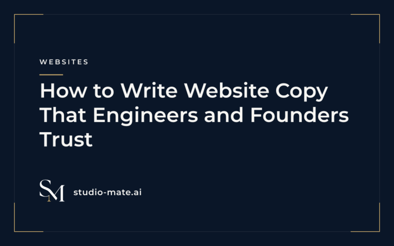How to Write Website Copy That Engineers and Founders Trust