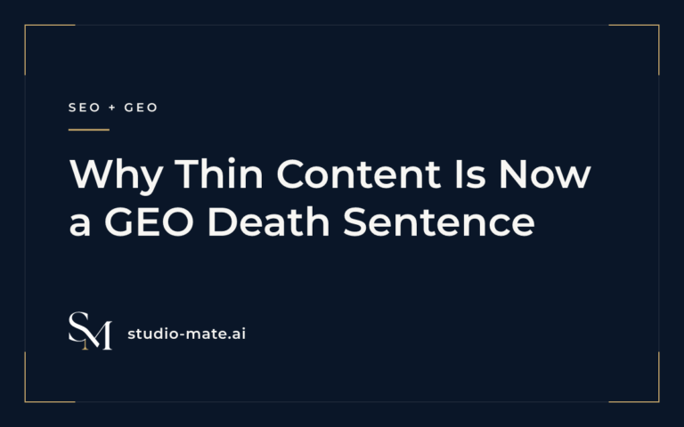 thin content - Why Thin Content Is Now a GEO Death Sentence