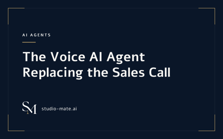 The Voice AI Agent Replacing the Sales Call